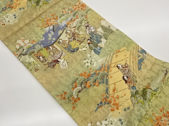 JAPANESE KIMONO / FUKURO OBI / WOVEN PEOPLE IN THE PAST 